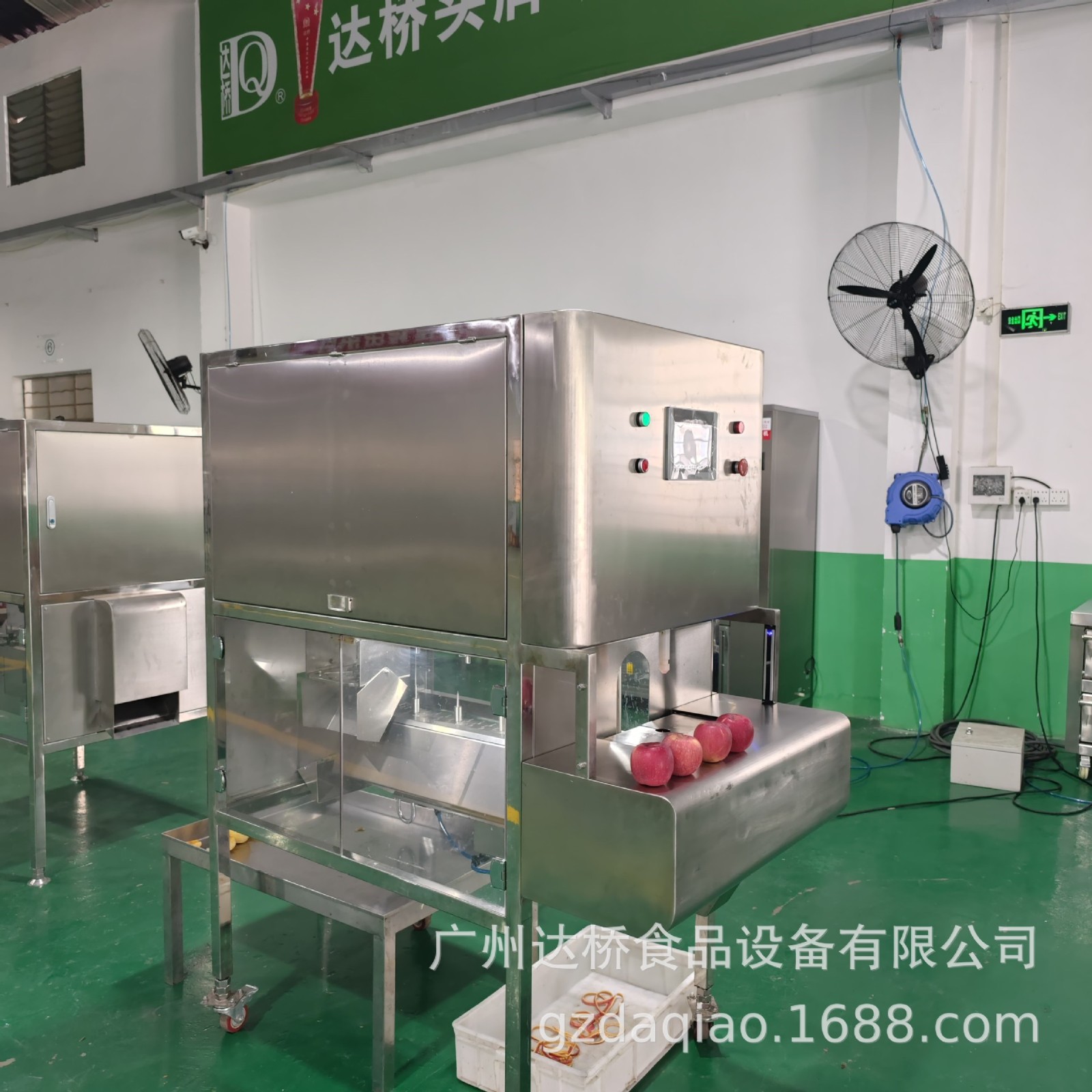 广州达桥原创工业型智能苹果削皮机去皮机去核机切瓣机加工线设计图5