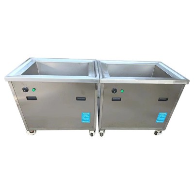 工业双槽超声波清洗机 超声波清洗＋高温漂洗