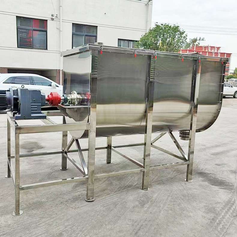 卧式不锈钢混料搅拌机干湿两用型腻子粉食品拌料机混合滚筒图4