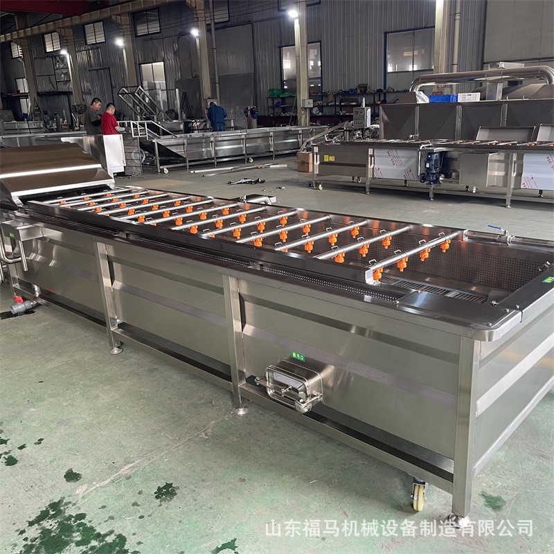 果蔬气泡清洗机 蔬菜自动喷淋清洗机 清洗漂烫冷却风干流水线图3