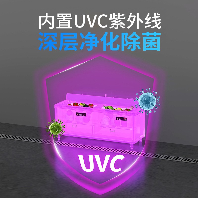 驰能商用嵌入式全自动洗菜机消毒杀菌水触媒去农药果蔬清洗机图2