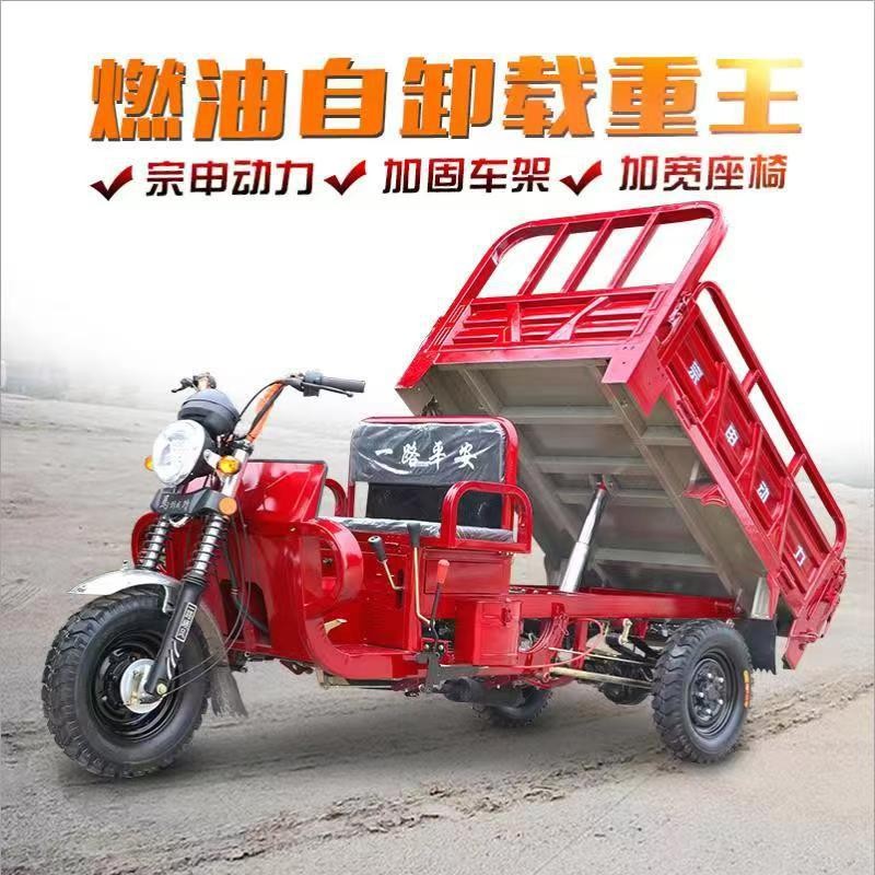 宗申动力150型发动机三轮汽油摩托车燃油助力自卸翻斗车载重王图2