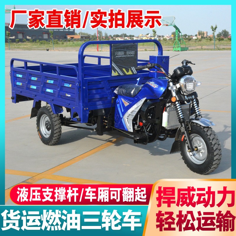 工厂直销燃油三轮摩托车汽油货运农用水冷发动机载重王三轮车图4