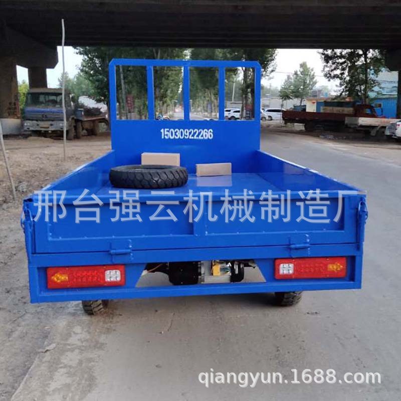 源头厂家加长电动三轮车拉货2吨载重工地电瓶车农用载货运输车图3