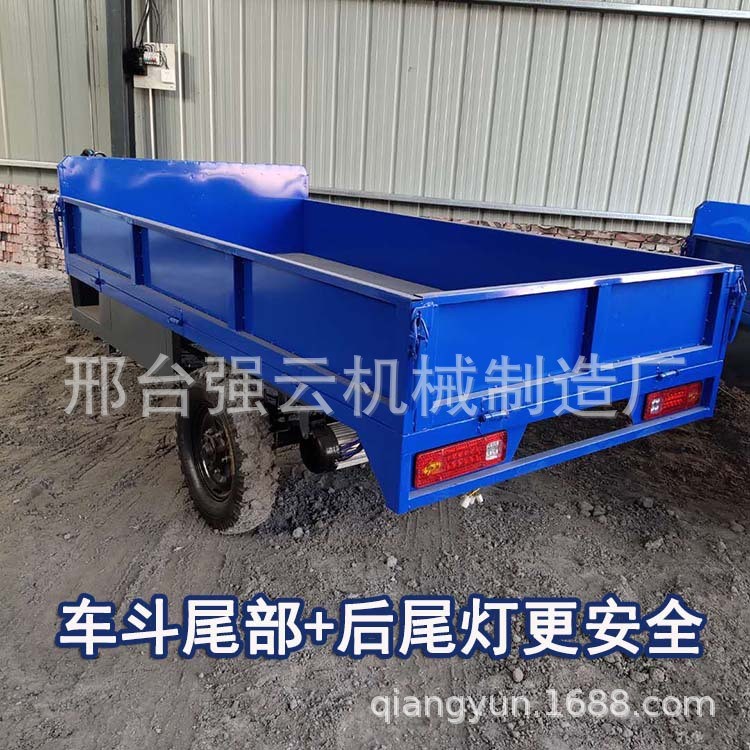 邢台强云加长电瓶三轮车高低速载重农用车厂区周转拉货电动三轮车图3