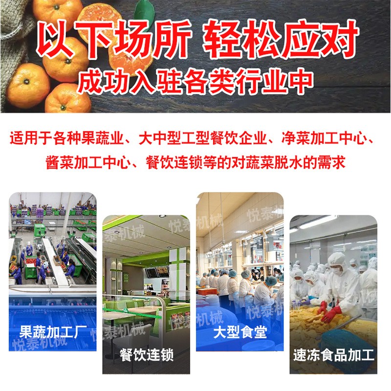 翻盖式蔬菜离心脱水机 净菜配送中心生菜油麦菜包菜离心甩干设备图4