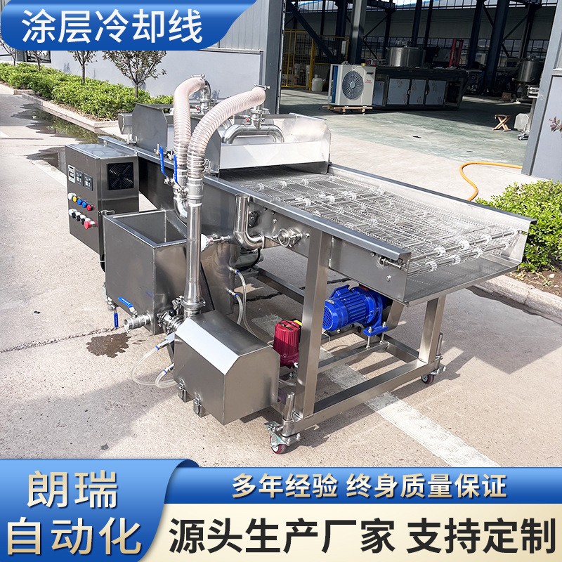 600型全自动淋浆机 威化饼干裹巧克力机 冻干水果巧克力涂层机图3