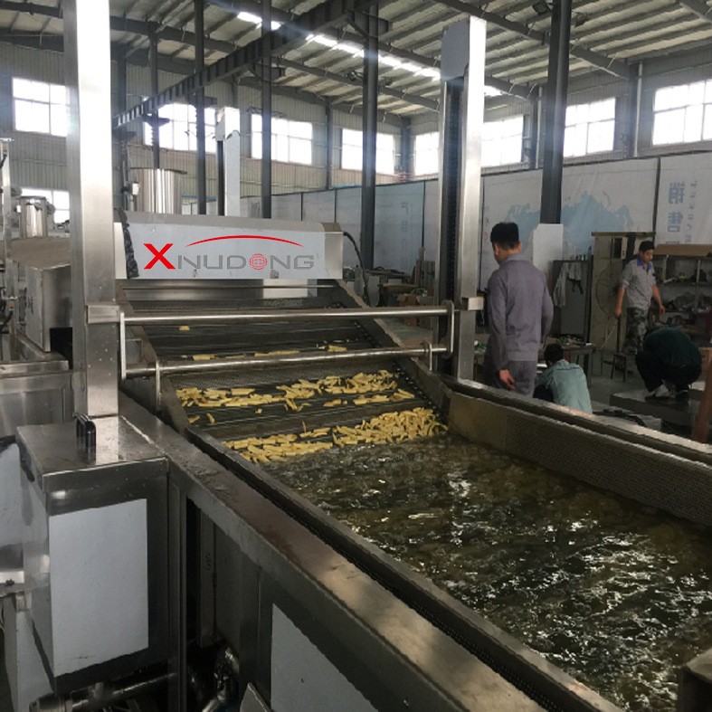 新旭东薯条鲜切油炸全套生产线 自动油炸设备 薯条大型油炸流水线图3