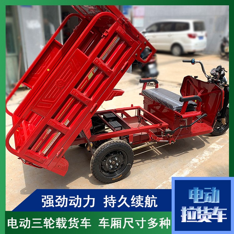 电动三轮农用拉货车 电瓶载货爬坡载重 成人家用摆摊三轮自卸车图2