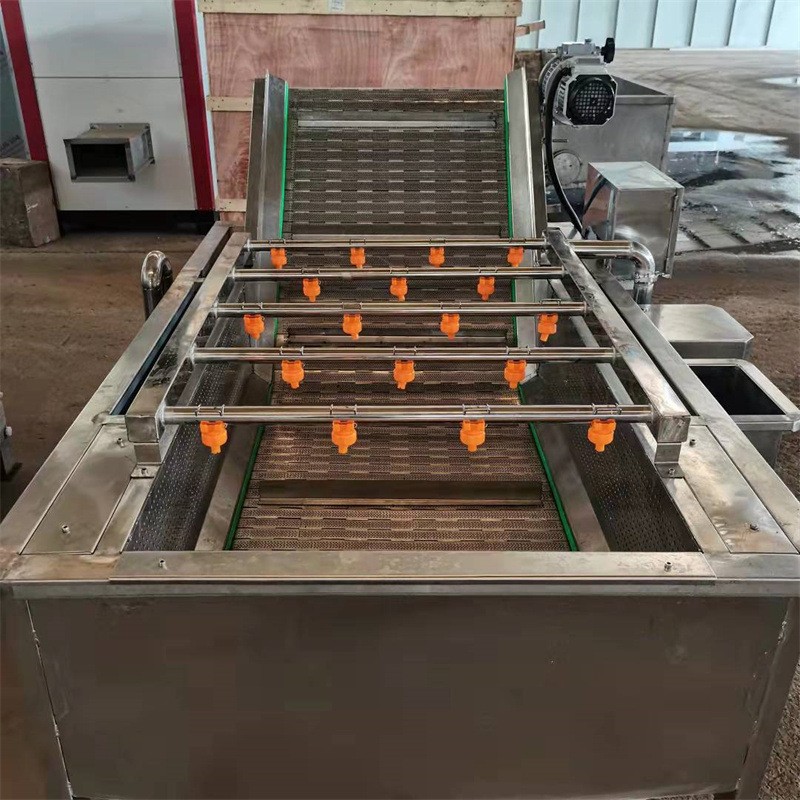 供应果蔬清洗机预制菜清洗加工设备大枣辣椒多功能气泡喷淋清洗机图2