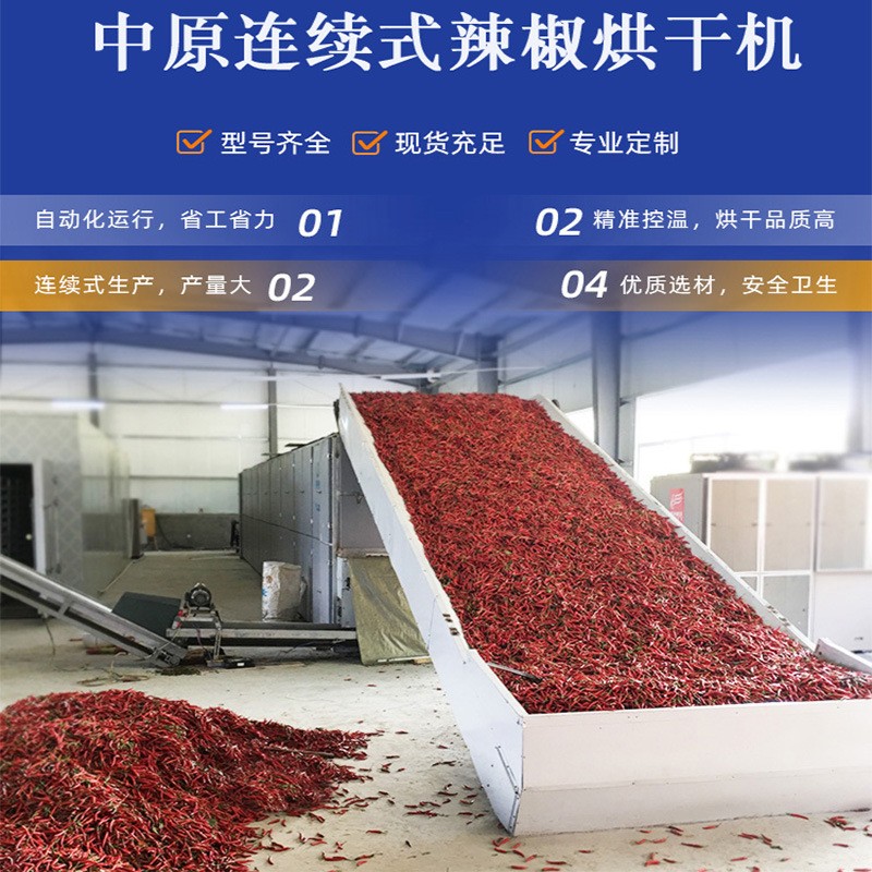 红辣椒网带烘干机 小辣椒网带式烘干机 红灯笼辣椒烘干设备烘干机图5